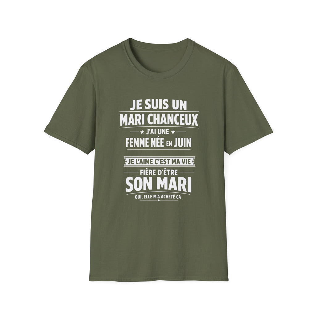 T-Shirt J'ai Une Femme Née En JUIN