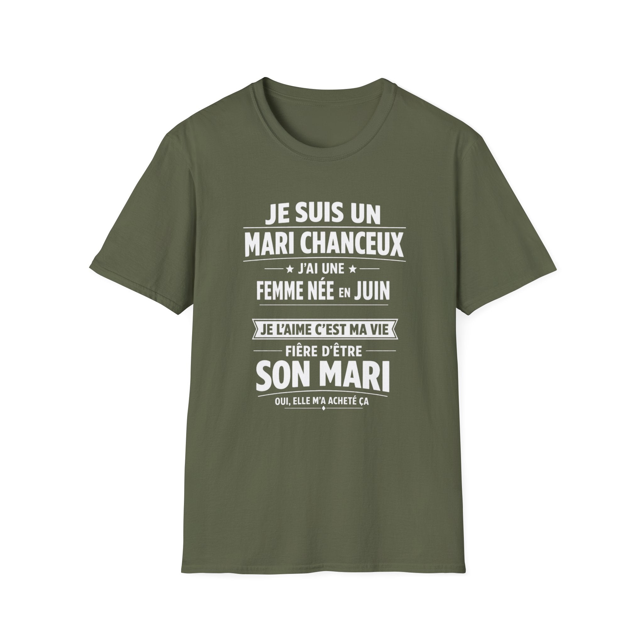 T-Shirt J'ai Une Femme Née En JUIN