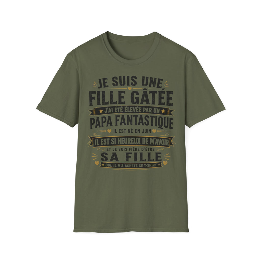 T-Shirt Papa Fantastique Né En Juin