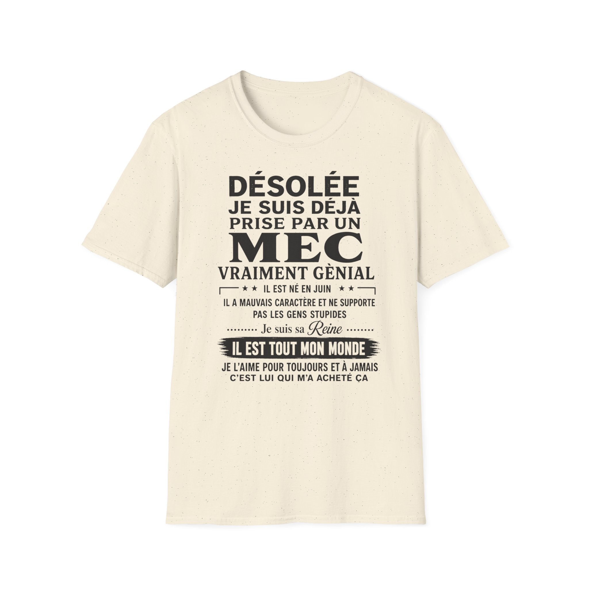 T-Shirt Déja Prise Par Un Mec Né En JUIN