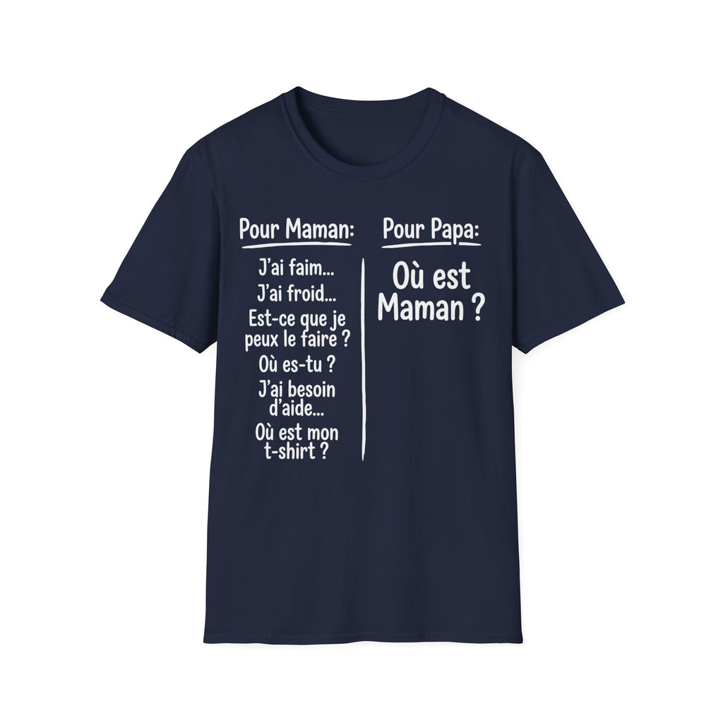 T-Shirt Comparaison Maman Papa