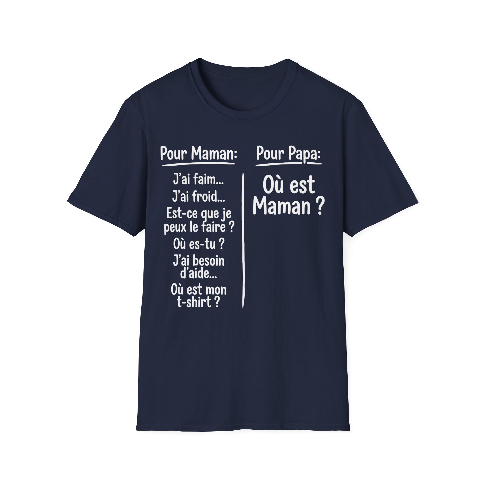 T-Shirt Comparaison Maman Papa