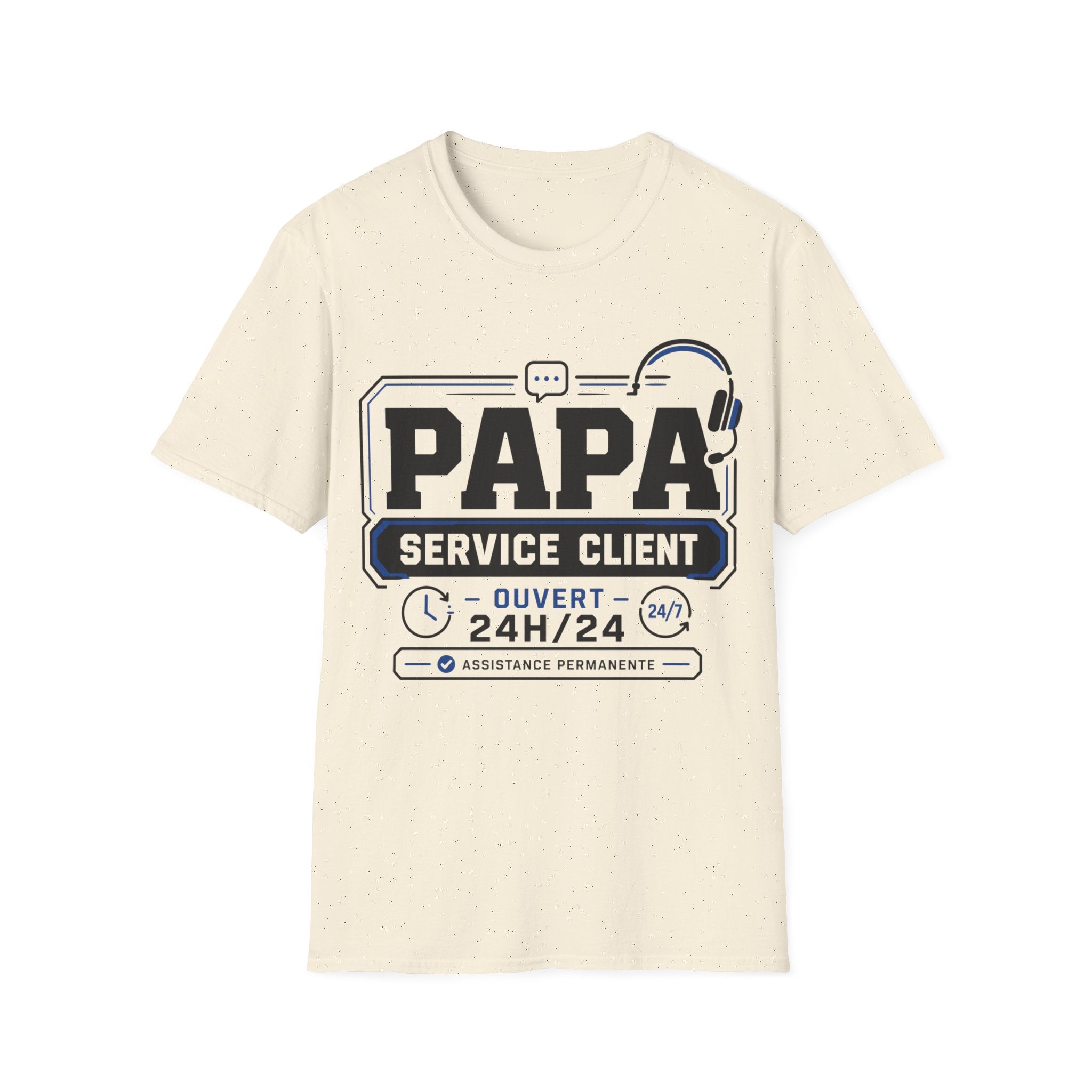 T-Shirt Papa Service Client Ouvert 24h
