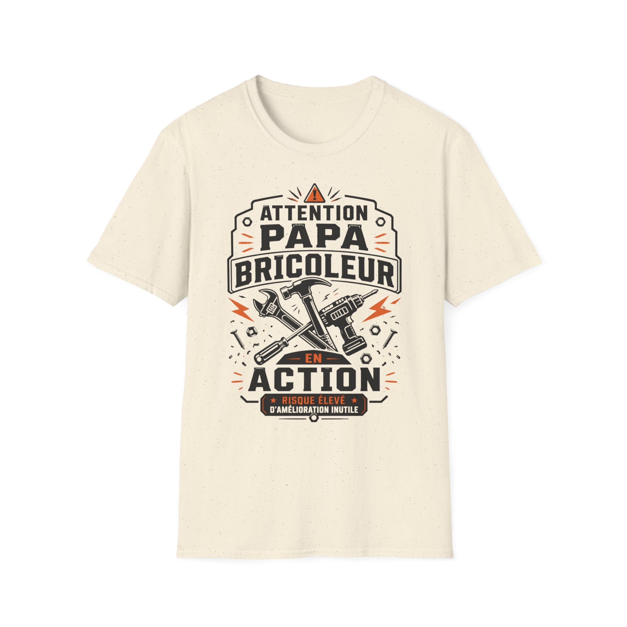 T-Shirt Attention Papa Bricoleur En Action