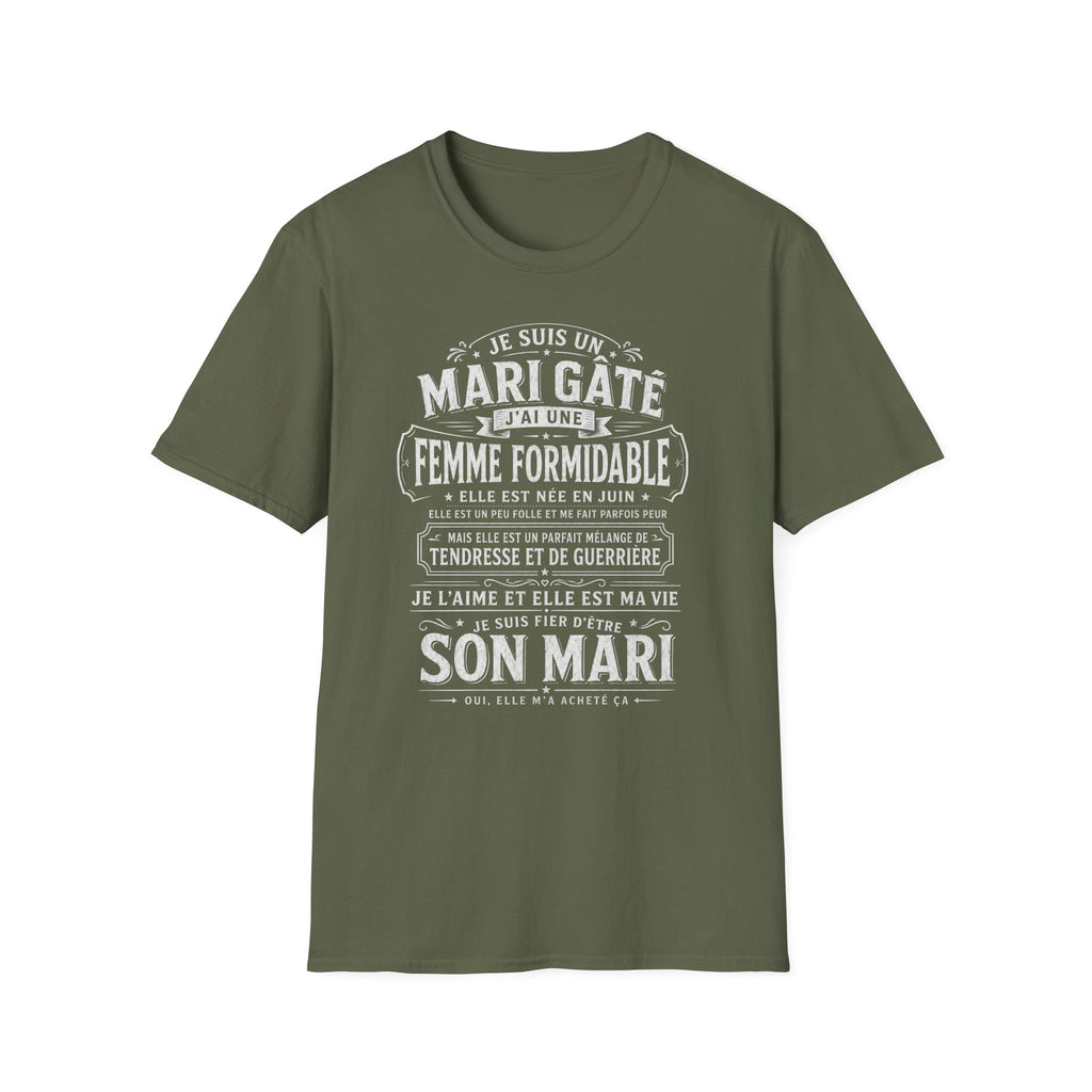 T-Shirt J'ai Une Femme Formidable Née En JUIN