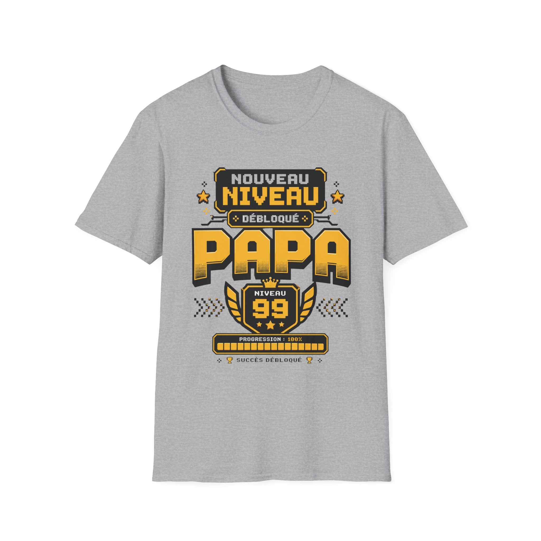T-Shirt Nouveau Niveau Débloqué Papa