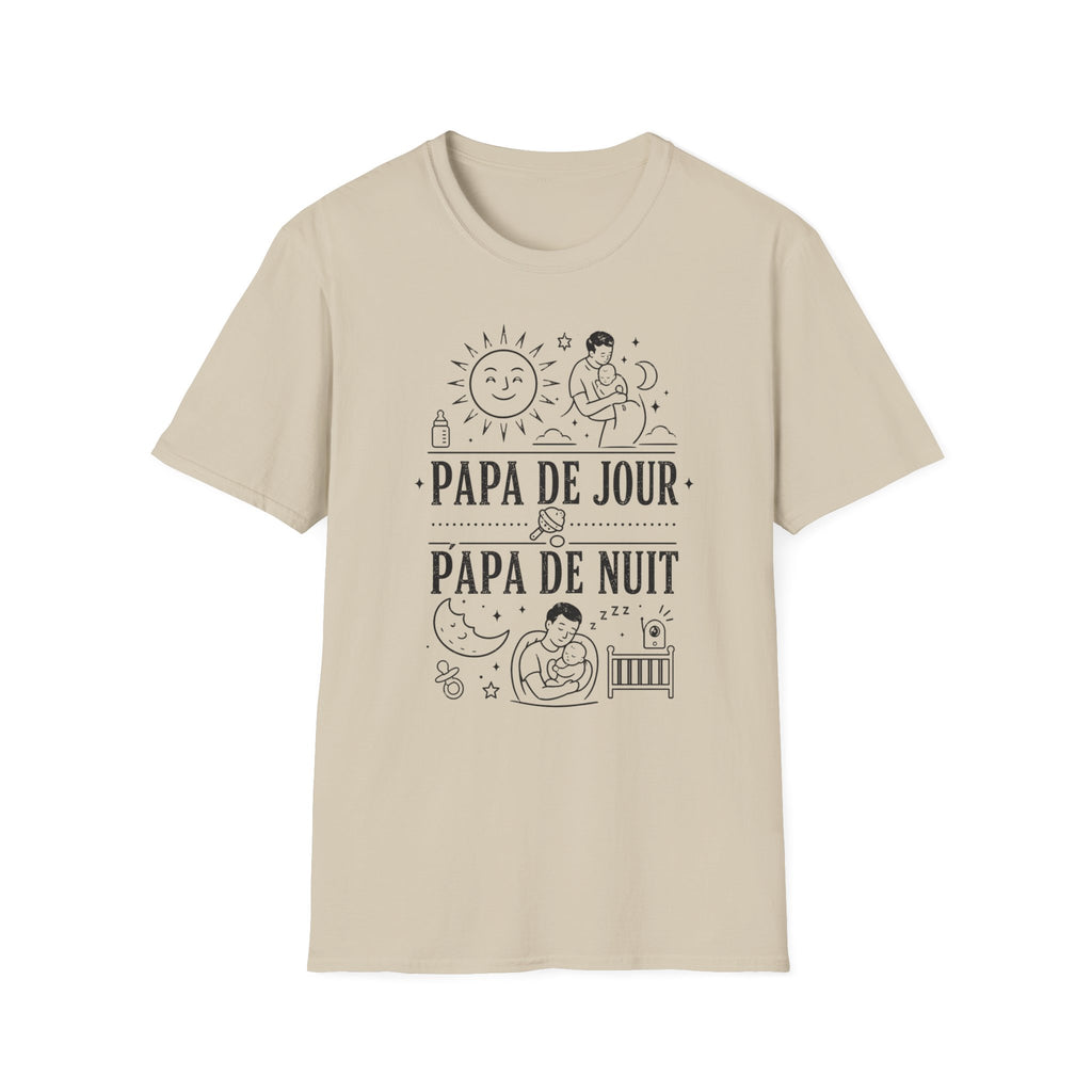 T-Shirt Papa De Jour Papa De Nuit