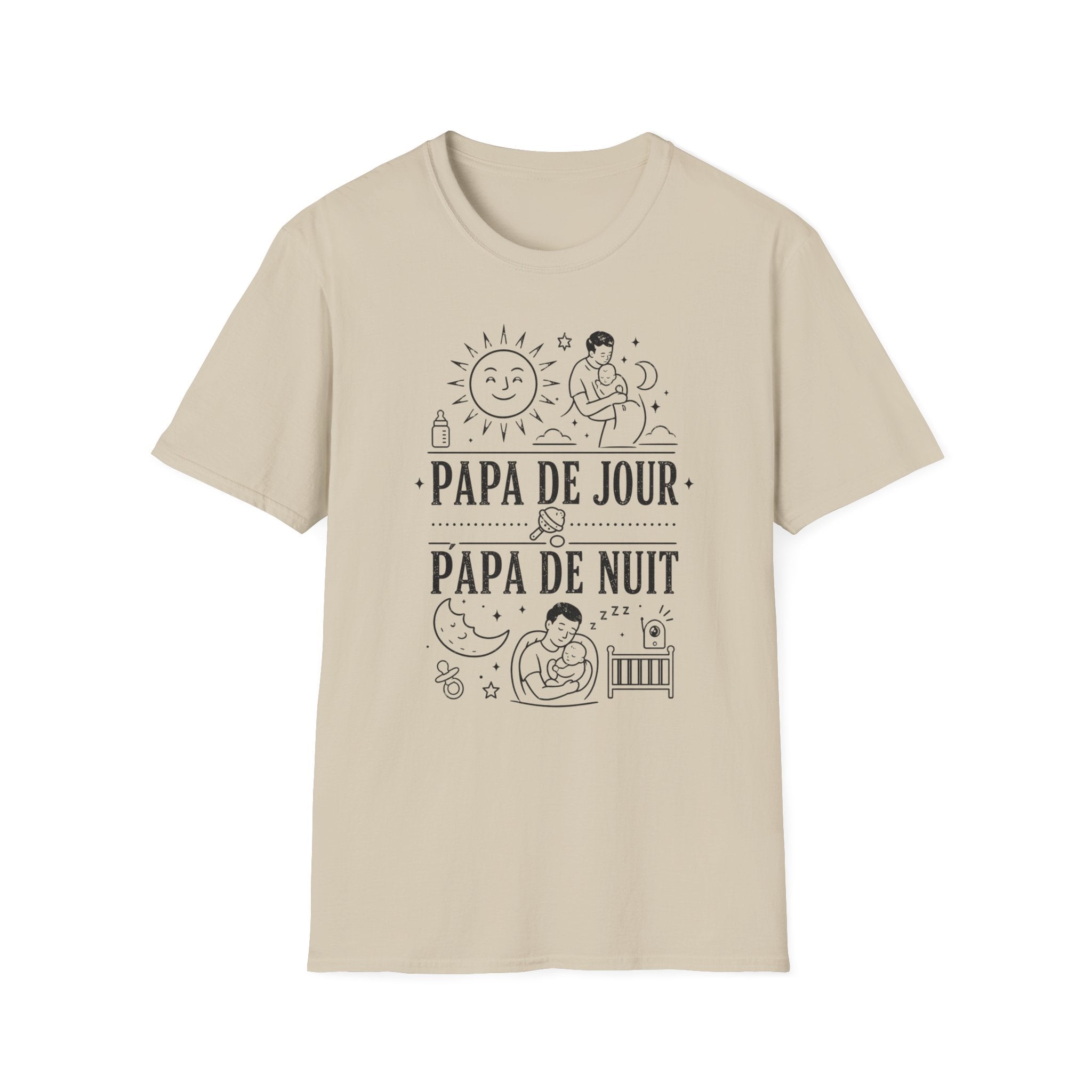 T-Shirt Papa De Jour Papa De Nuit