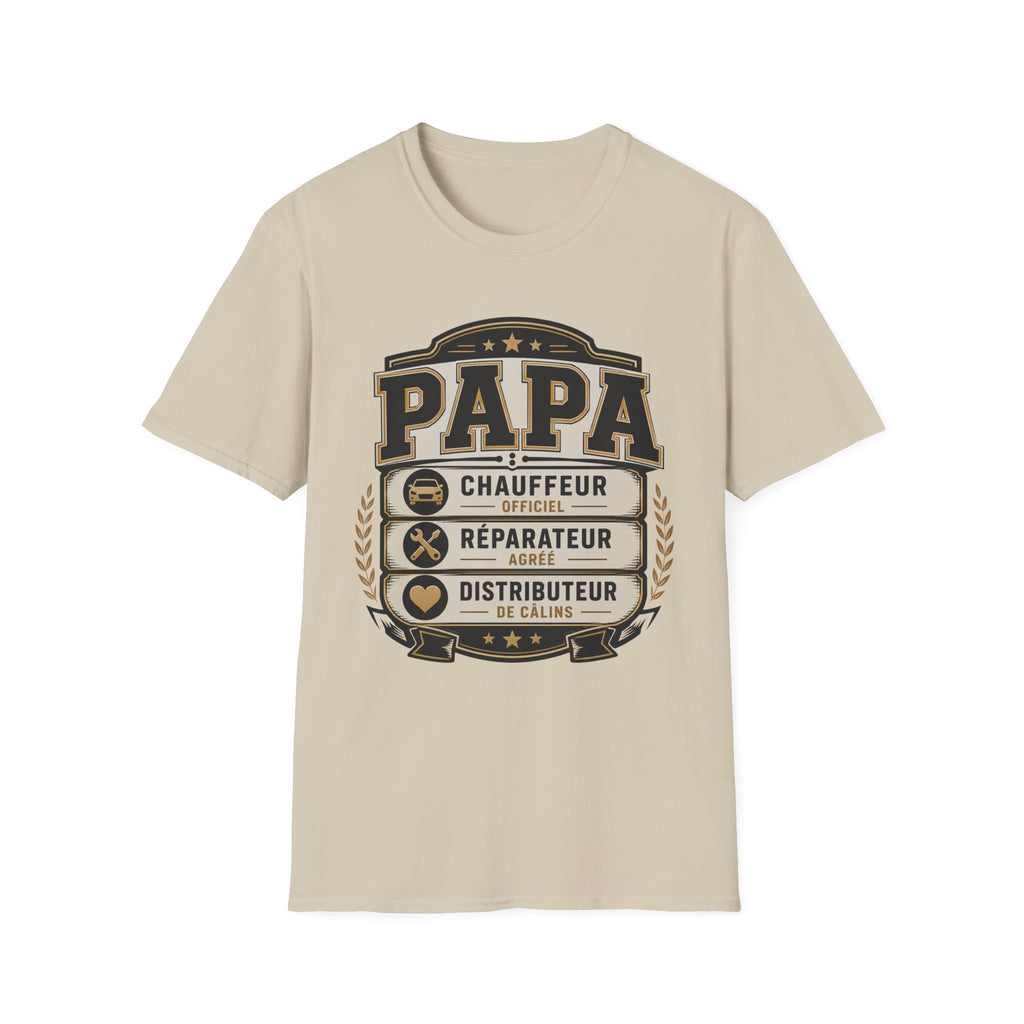 T-Shirt Papa Chauffeur Réparateur Distributeur