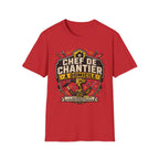 T-Shirt Papa Chef De Chantier A Domicile