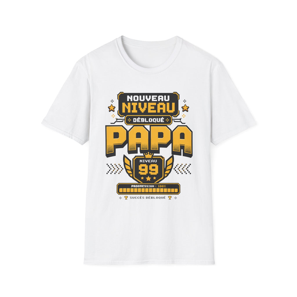 T-Shirt Nouveau Niveau Débloqué Papa