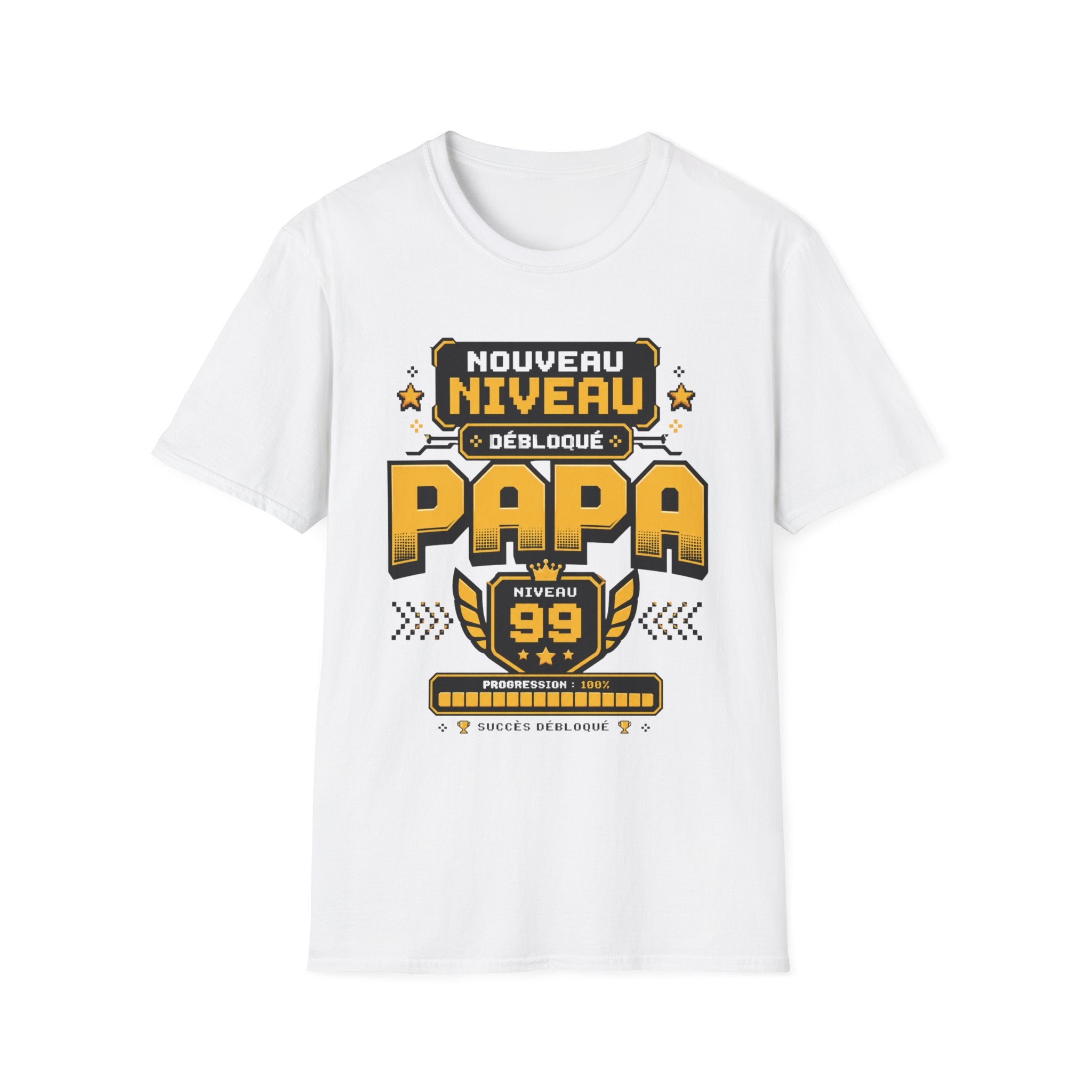 T-Shirt Nouveau Niveau Débloqué Papa
