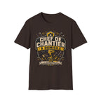 T-Shirt Papa Chef De Chantier A Domicile