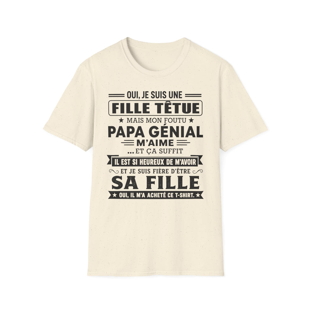T-Shirt Fille De Papa Génial