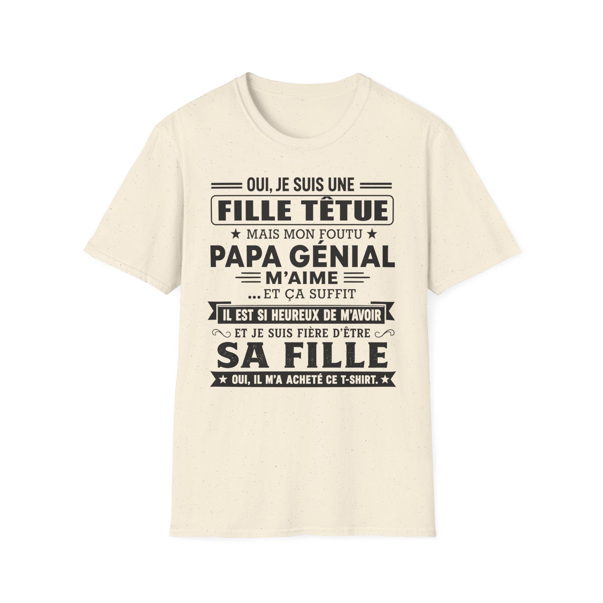T-Shirt Fille De Papa Génial