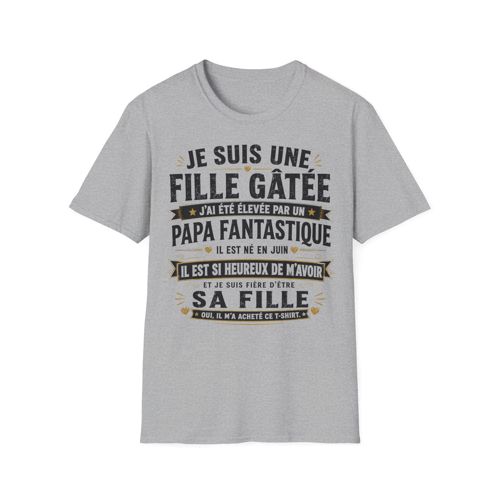 T-Shirt Papa Fantastique Né En Juin
