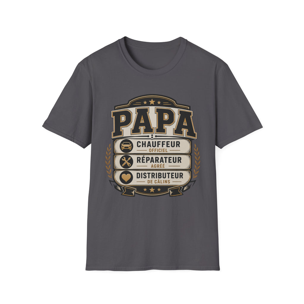 T-Shirt Papa Chauffeur Réparateur Distributeur