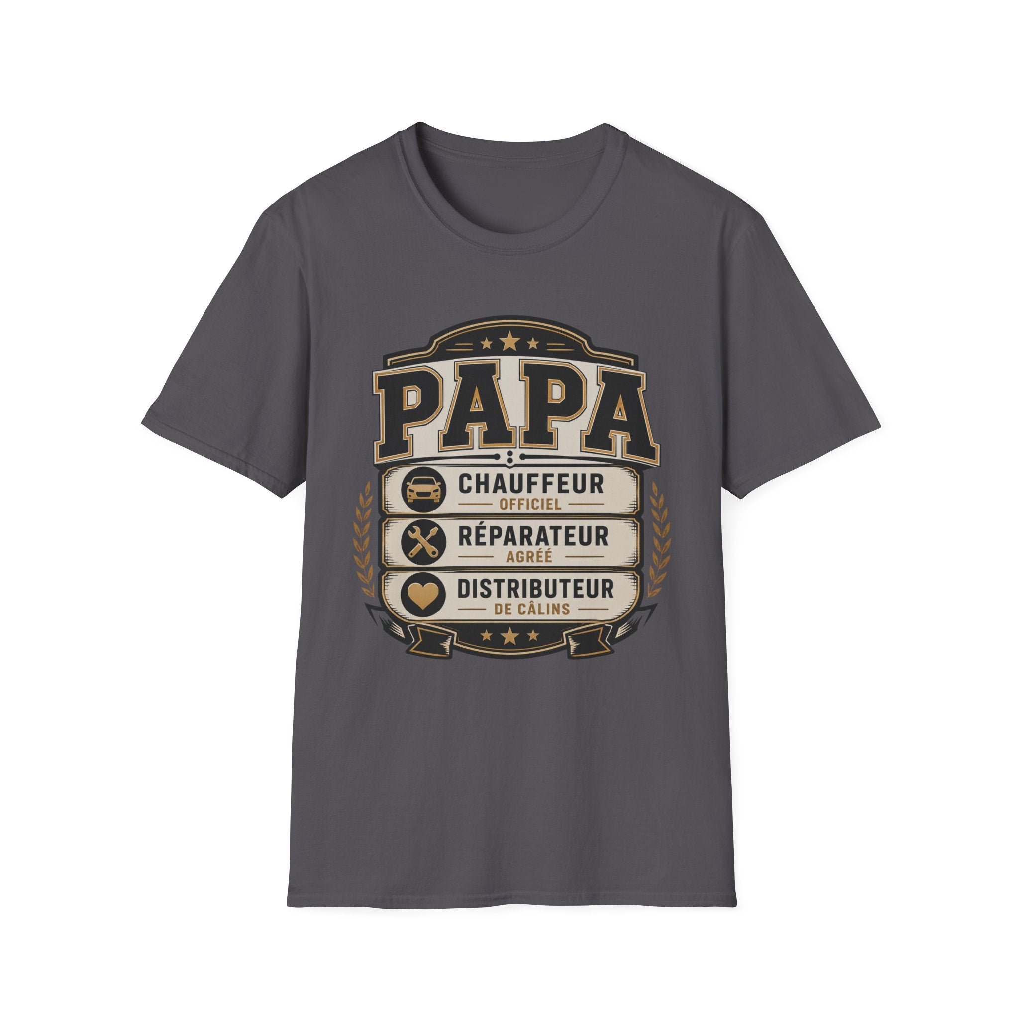 T-Shirt Papa Chauffeur Réparateur Distributeur