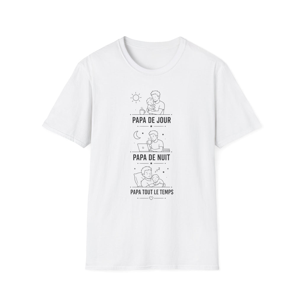 T-Shirt Papa De Jour Papa De Nuit