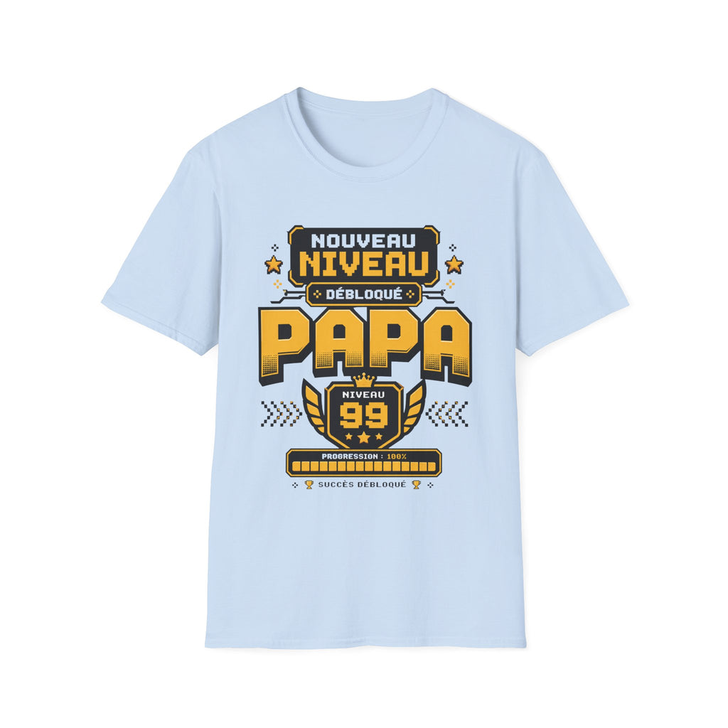 T-Shirt Nouveau Niveau Débloqué Papa