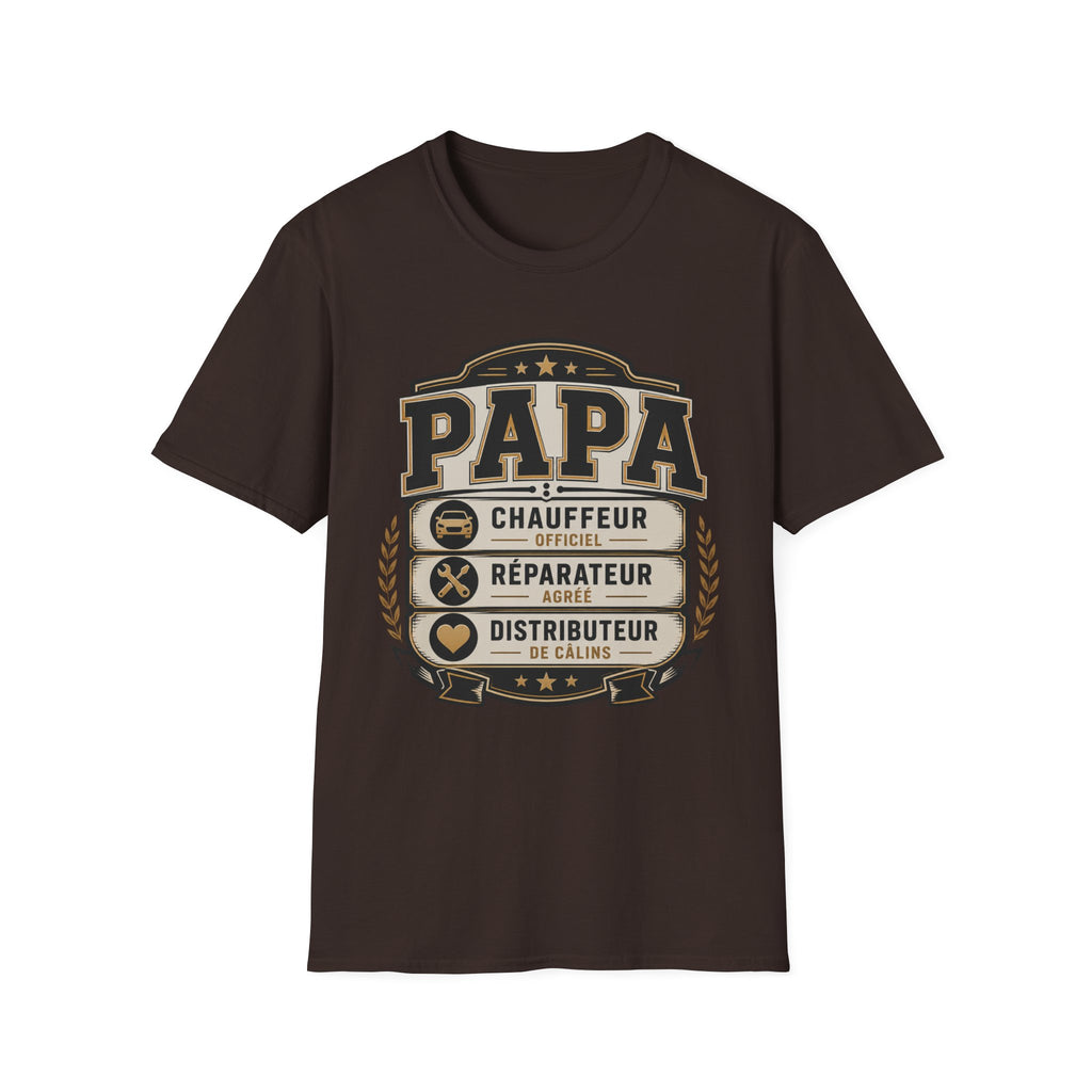 T-Shirt Papa Chauffeur Réparateur Distributeur