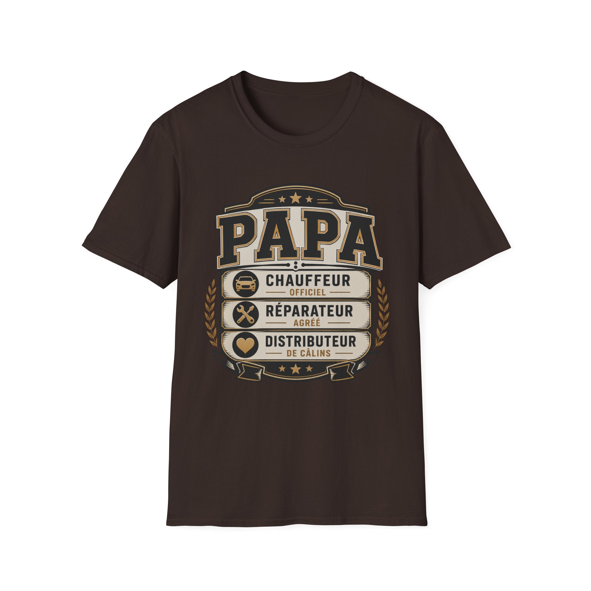 T-Shirt Papa Chauffeur Réparateur Distributeur