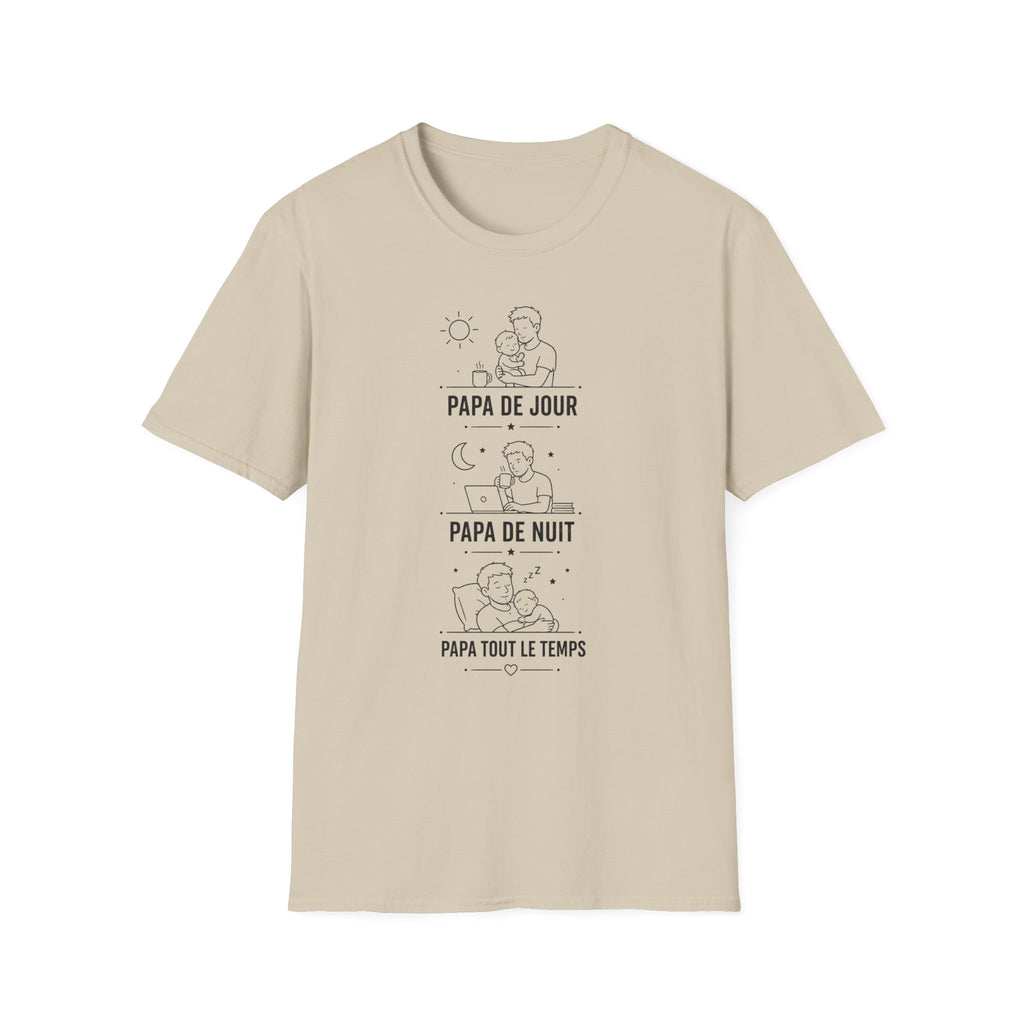 T-Shirt Papa De Jour Papa De Nuit
