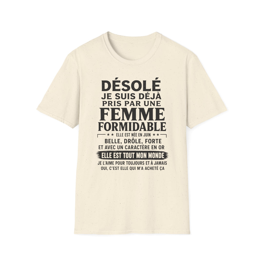 T-Shirt Déja Pris Par Un Femme Née En JUIN