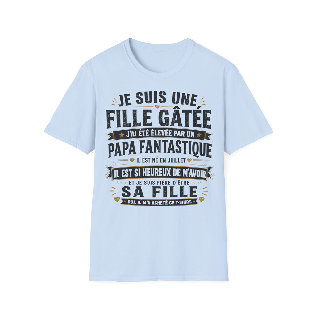 T-Shirt Papa Fantastique Né En Juillet