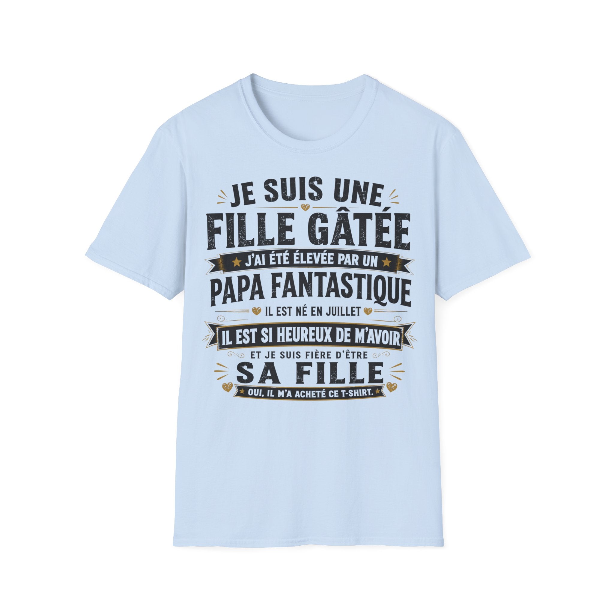 T-Shirt Papa Fantastique Né En Juillet