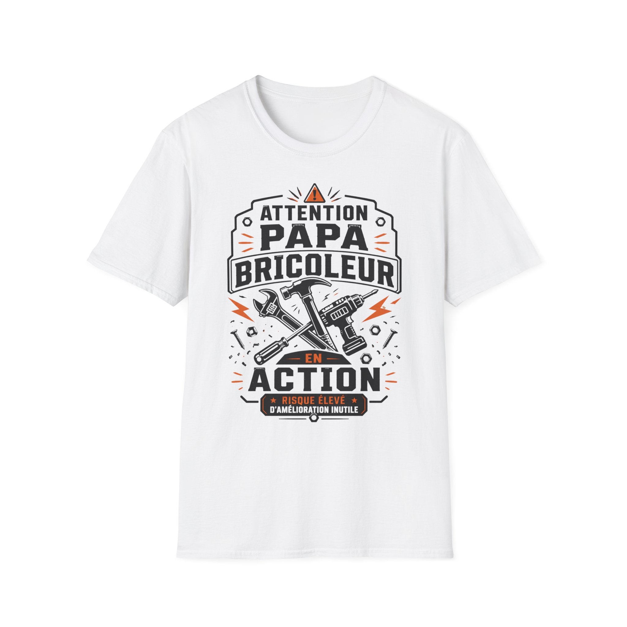 T-Shirt Attention Papa Bricoleur En Action