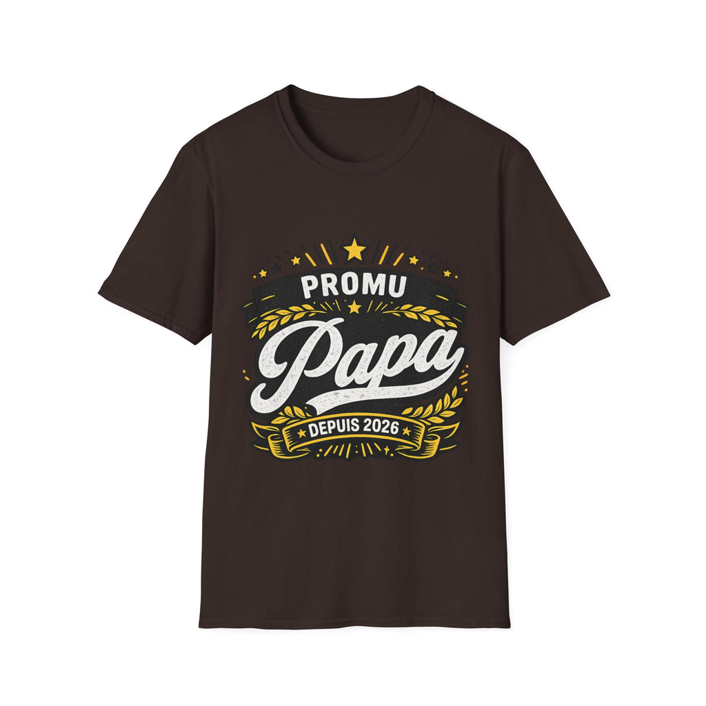 T-Shirt Promu Papa Depuis 2026