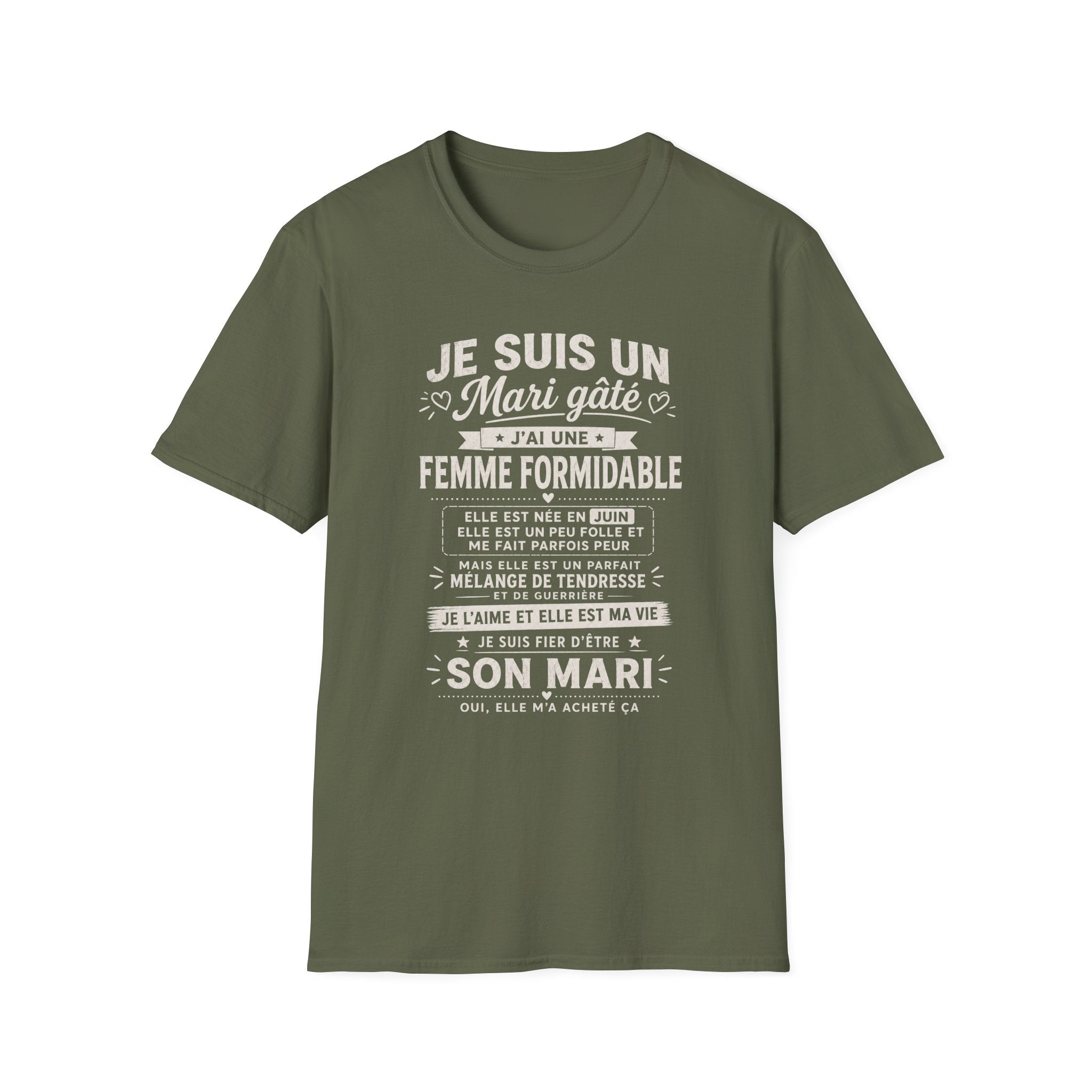 T-Shirt J'ai Une Femme Formidable Née En JUIN