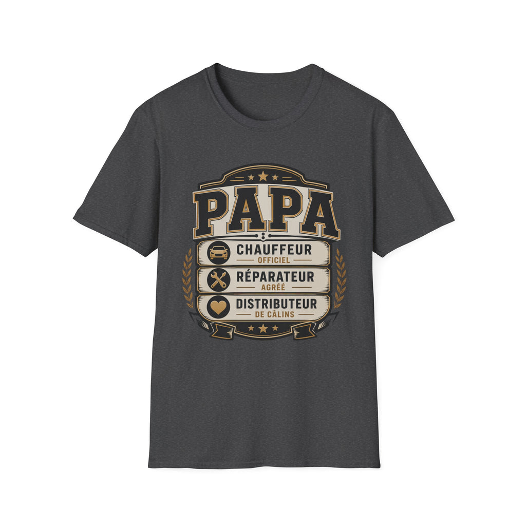 T-Shirt Papa Chauffeur Réparateur Distributeur