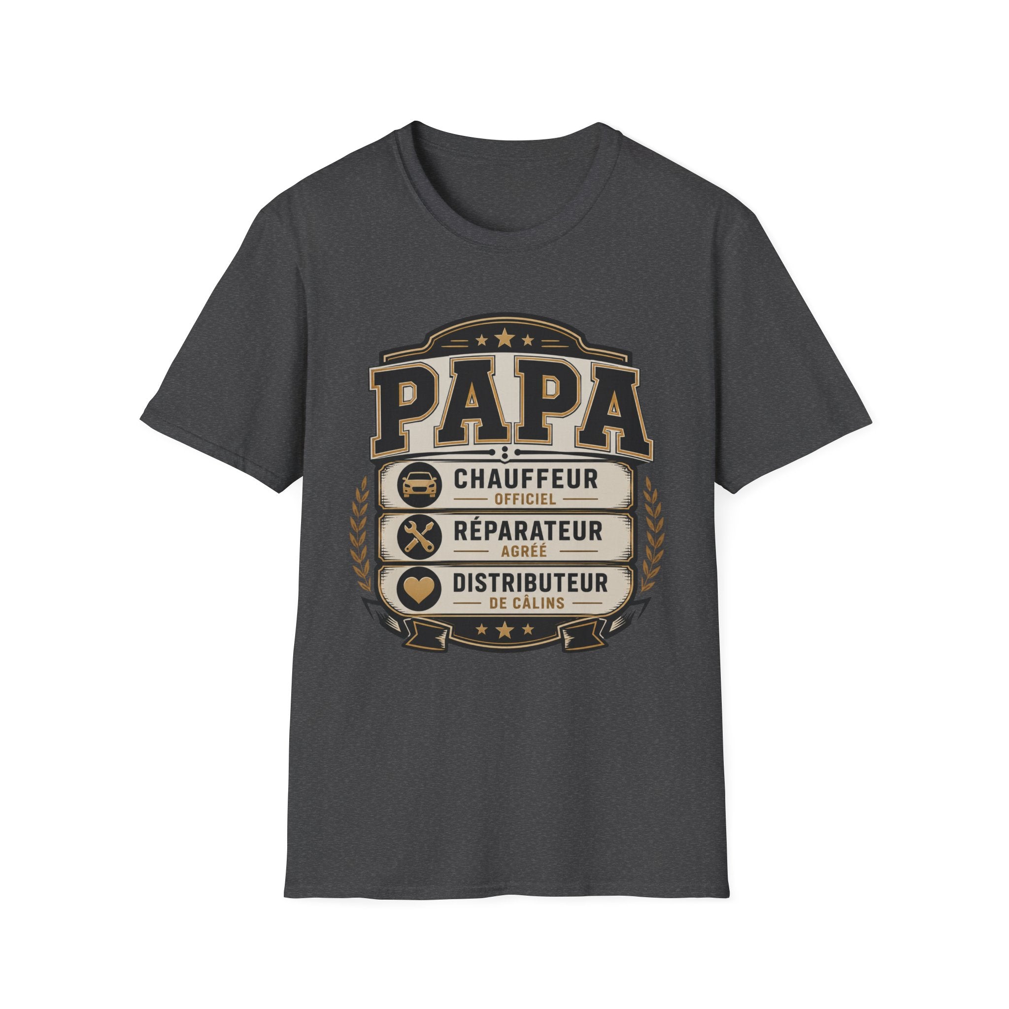T-Shirt Papa Chauffeur Réparateur Distributeur