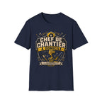 T-Shirt Papa Chef De Chantier A Domicile
