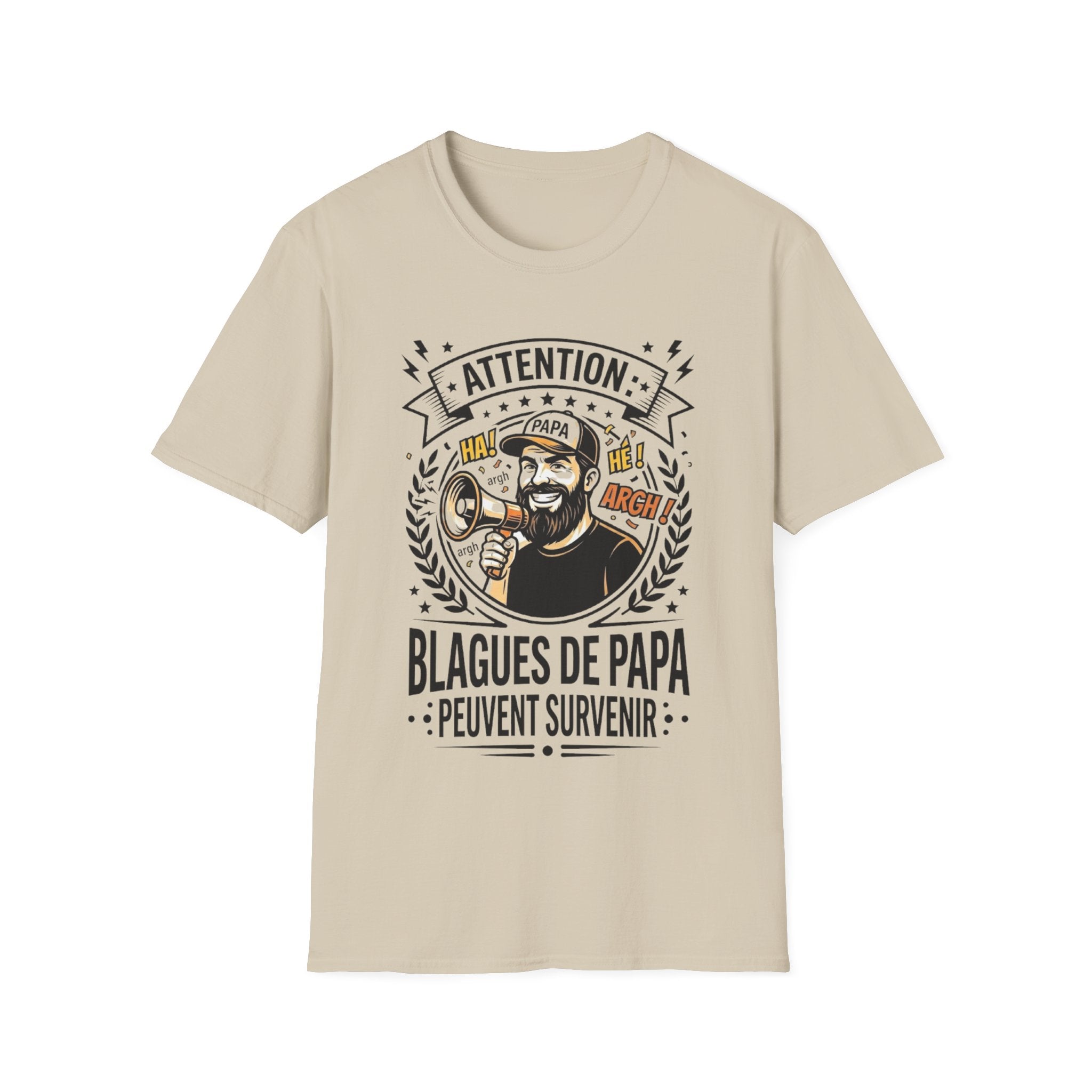 T-Shirt Attention Blagues De Papa