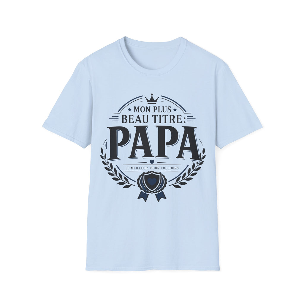 T-Shirt Papa Mon Plus Beau Titre