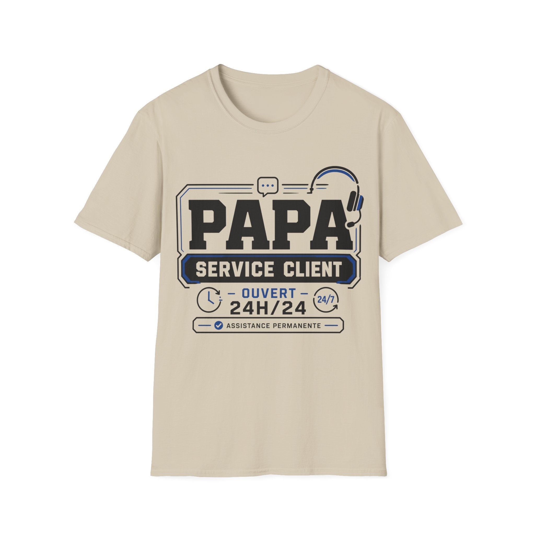 T-Shirt Papa Service Client Ouvert 24h