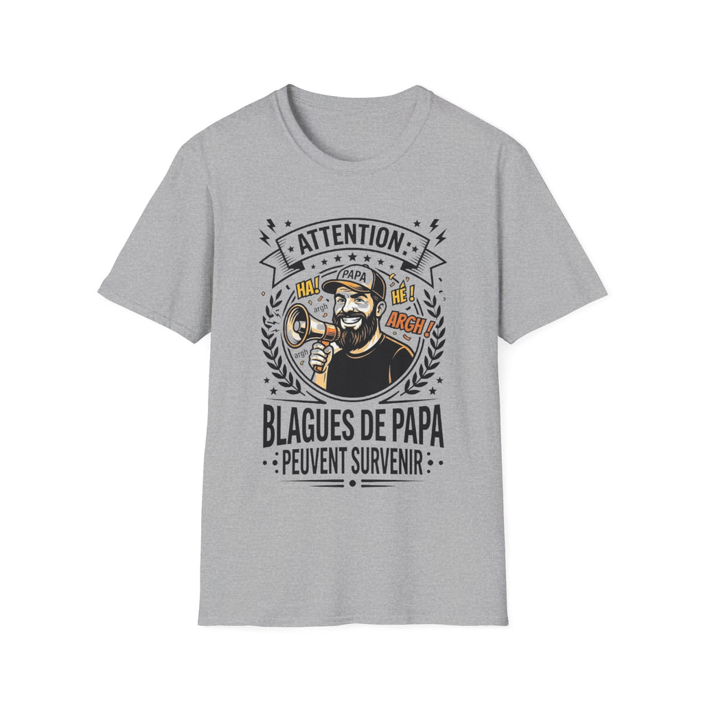 T-Shirt Attention Blagues De Papa