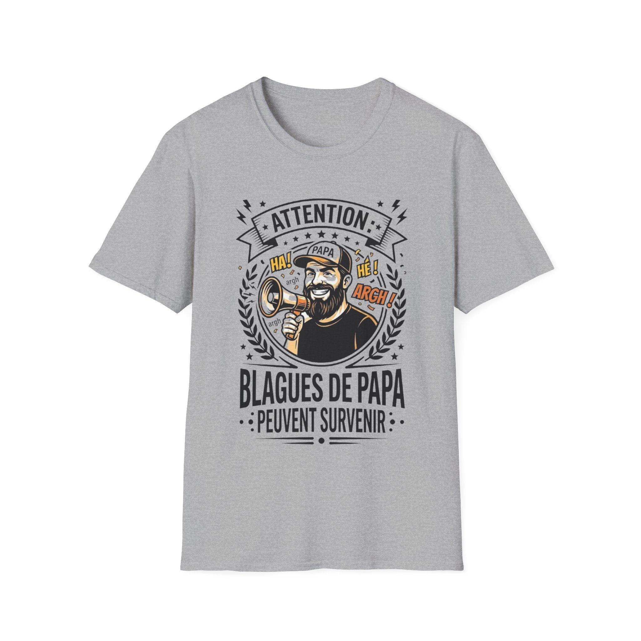 T-Shirt Attention Blagues De Papa