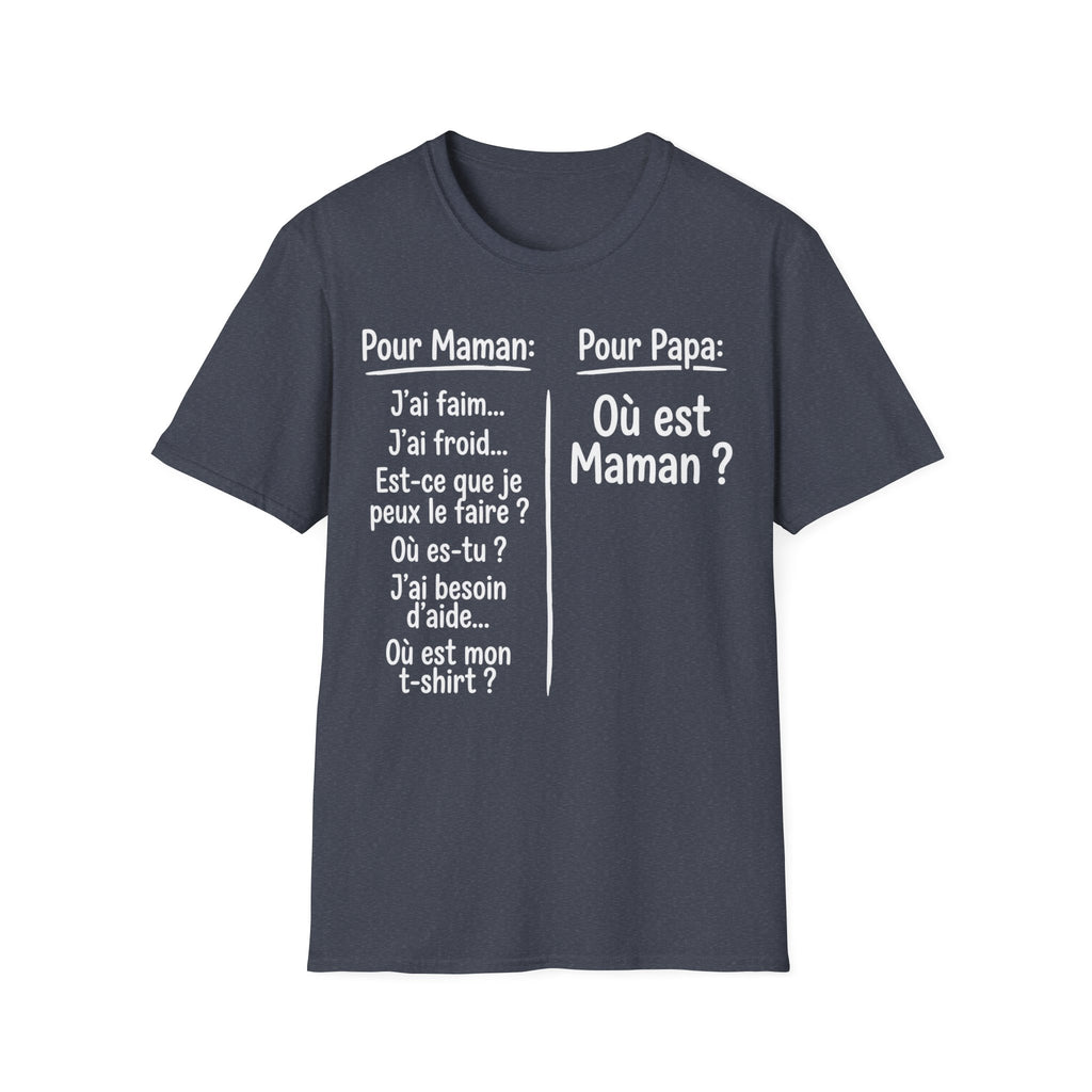 T-Shirt Comparaison Maman Papa