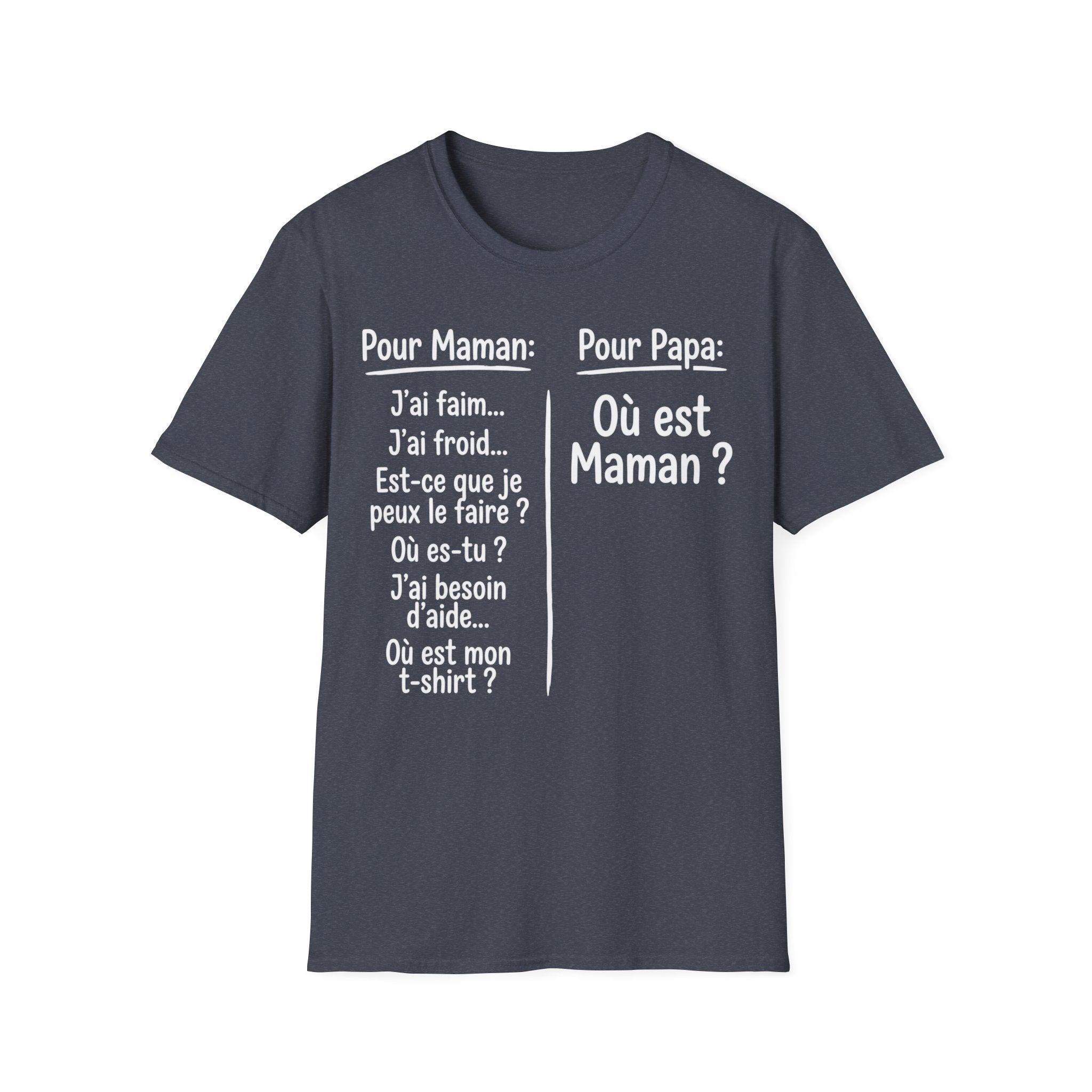 T-Shirt Comparaison Maman Papa