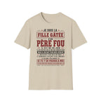 T-Shirt Papa Fou Né En Juin