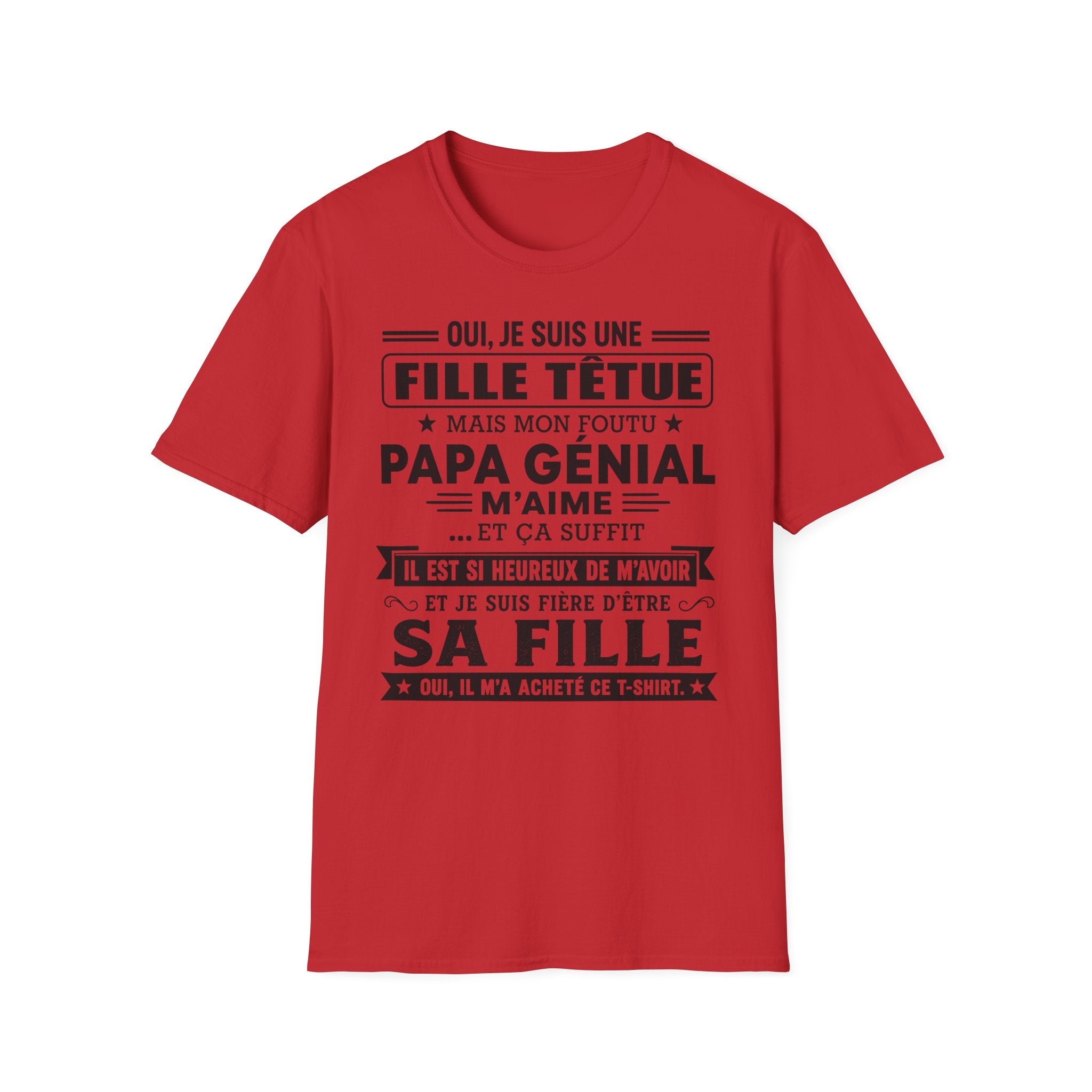 T-Shirt Fille De Papa Génial