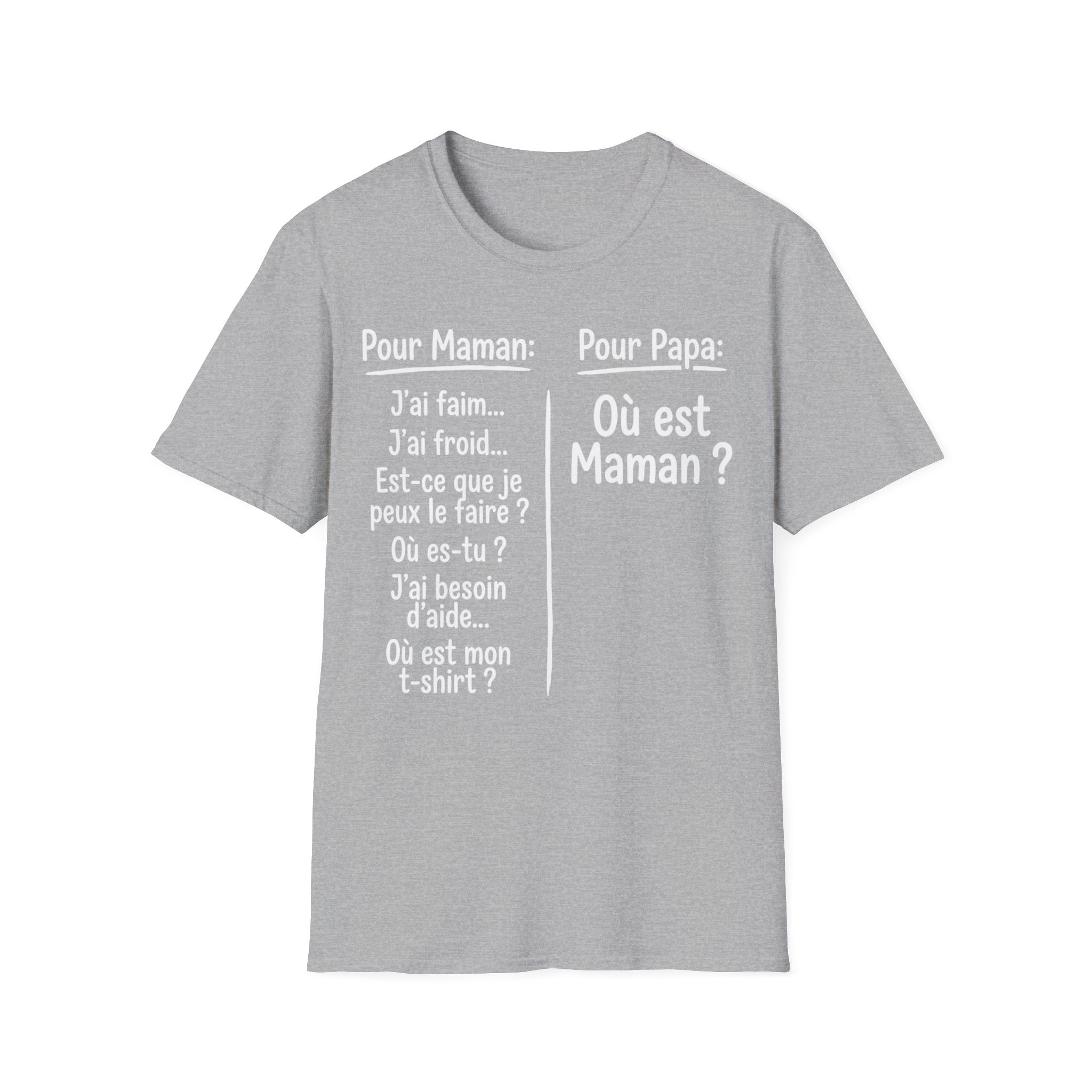 T-Shirt Comparaison Maman Papa