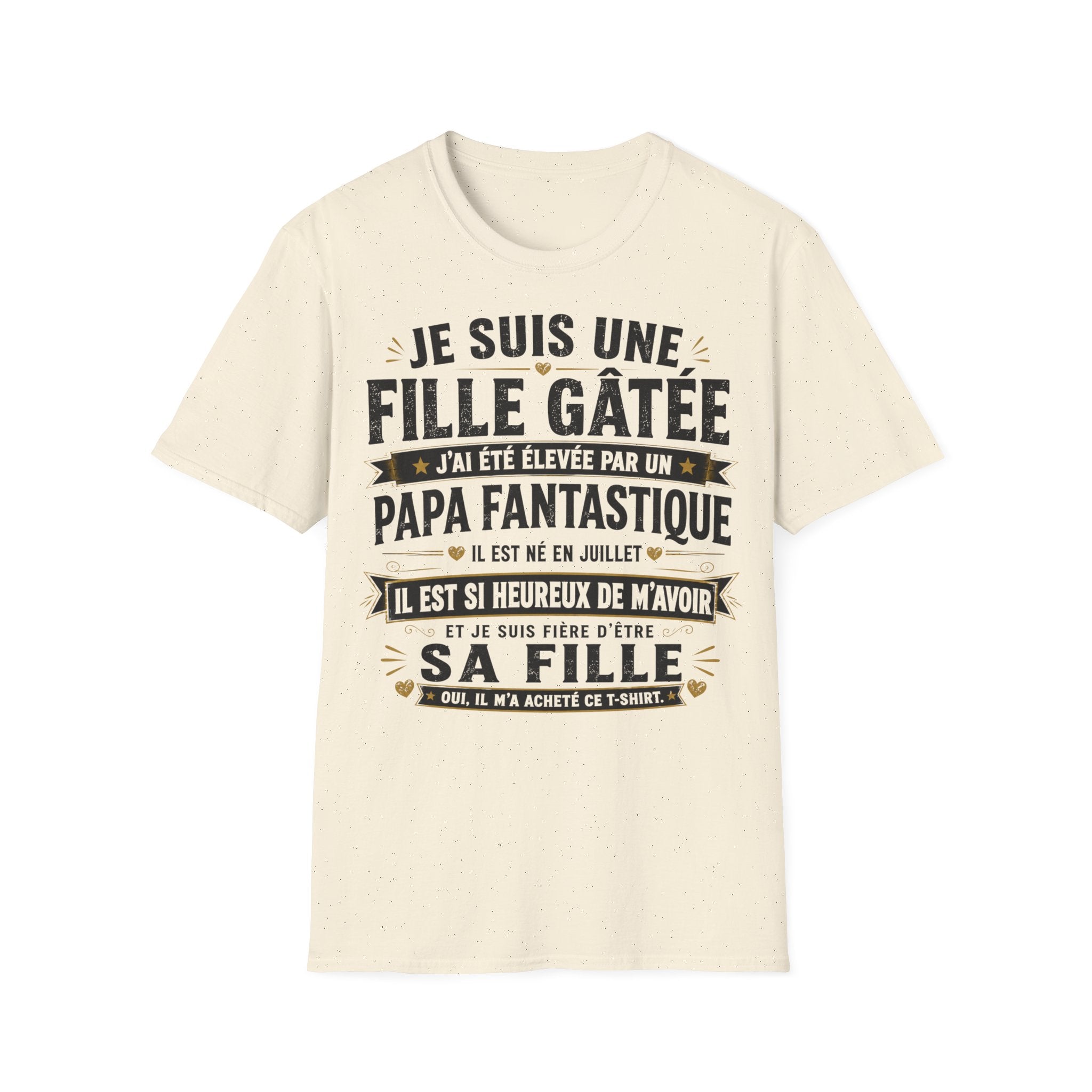 T-Shirt Papa Fantastique Né En Juillet