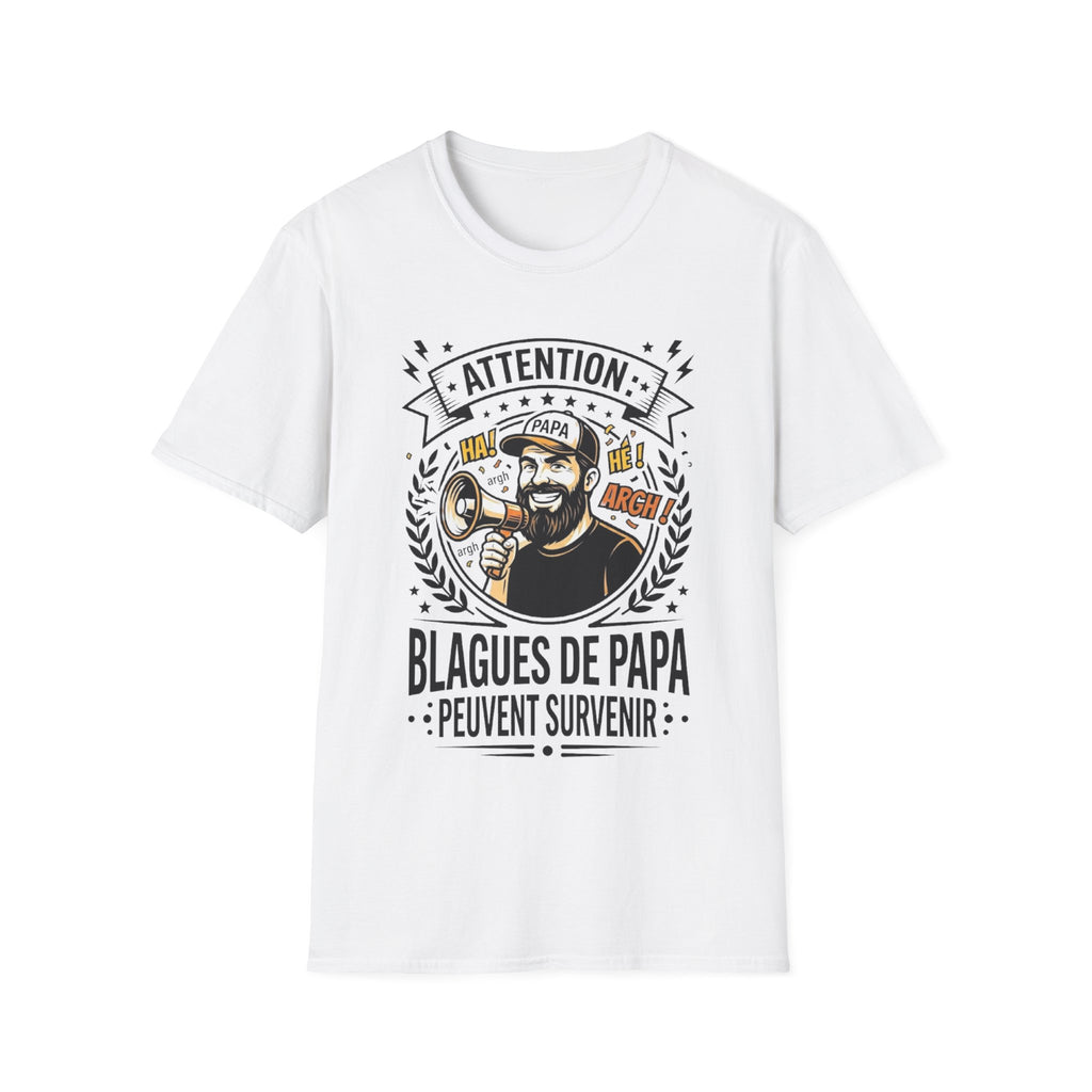 T-Shirt Attention Blagues De Papa