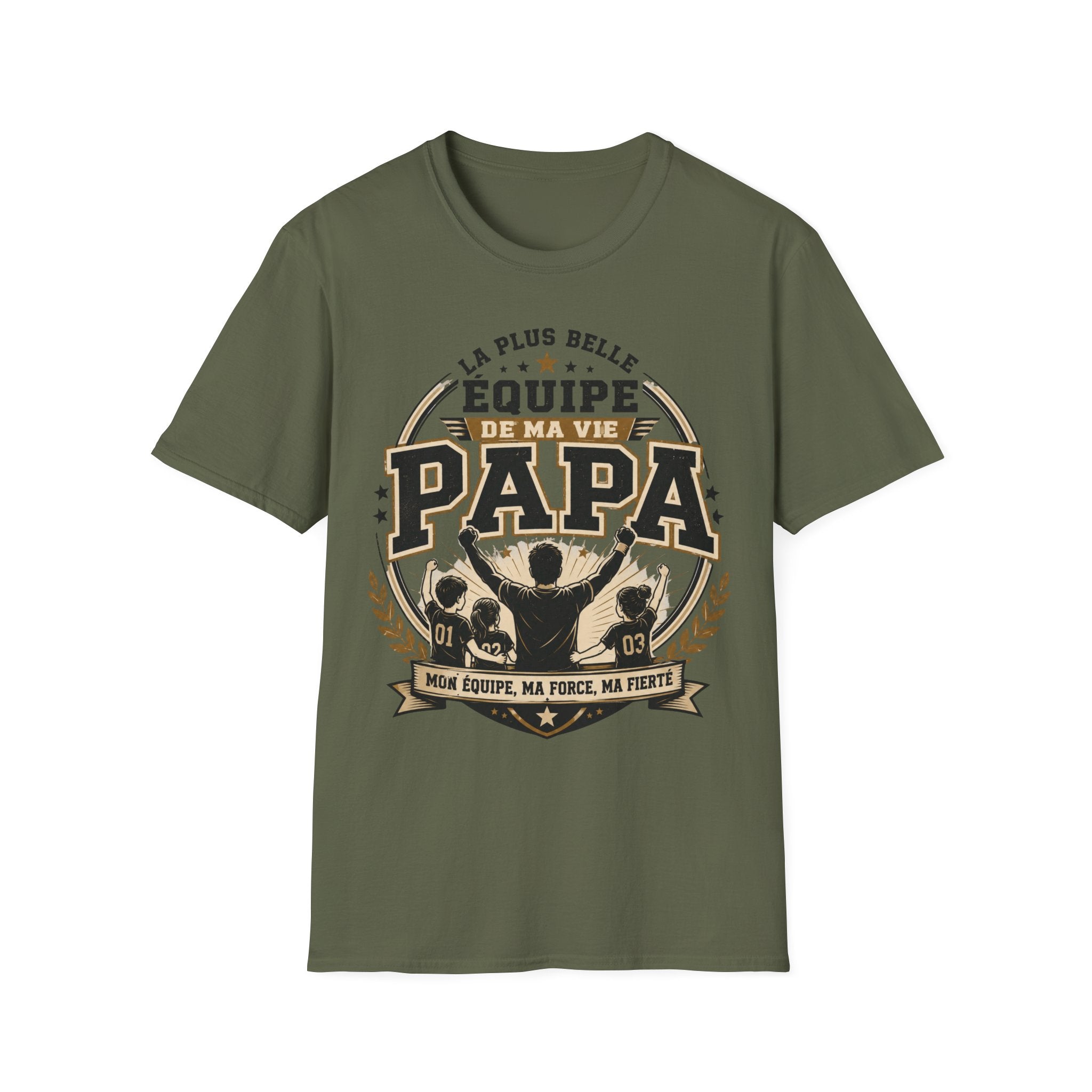 T-Shirt La Plus Belle Equipe De Ma Vie M'appelle Papa