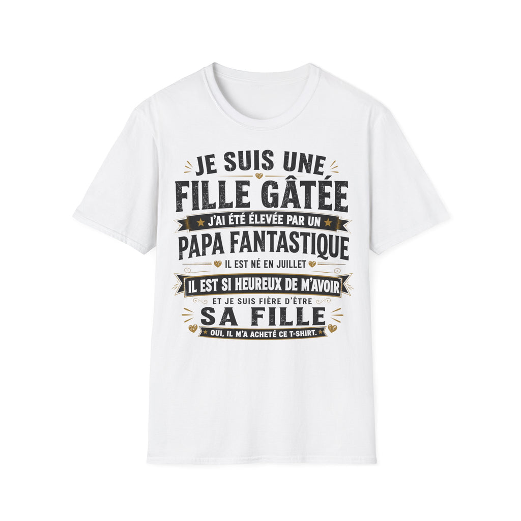 T-Shirt Papa Fantastique Né En Juillet